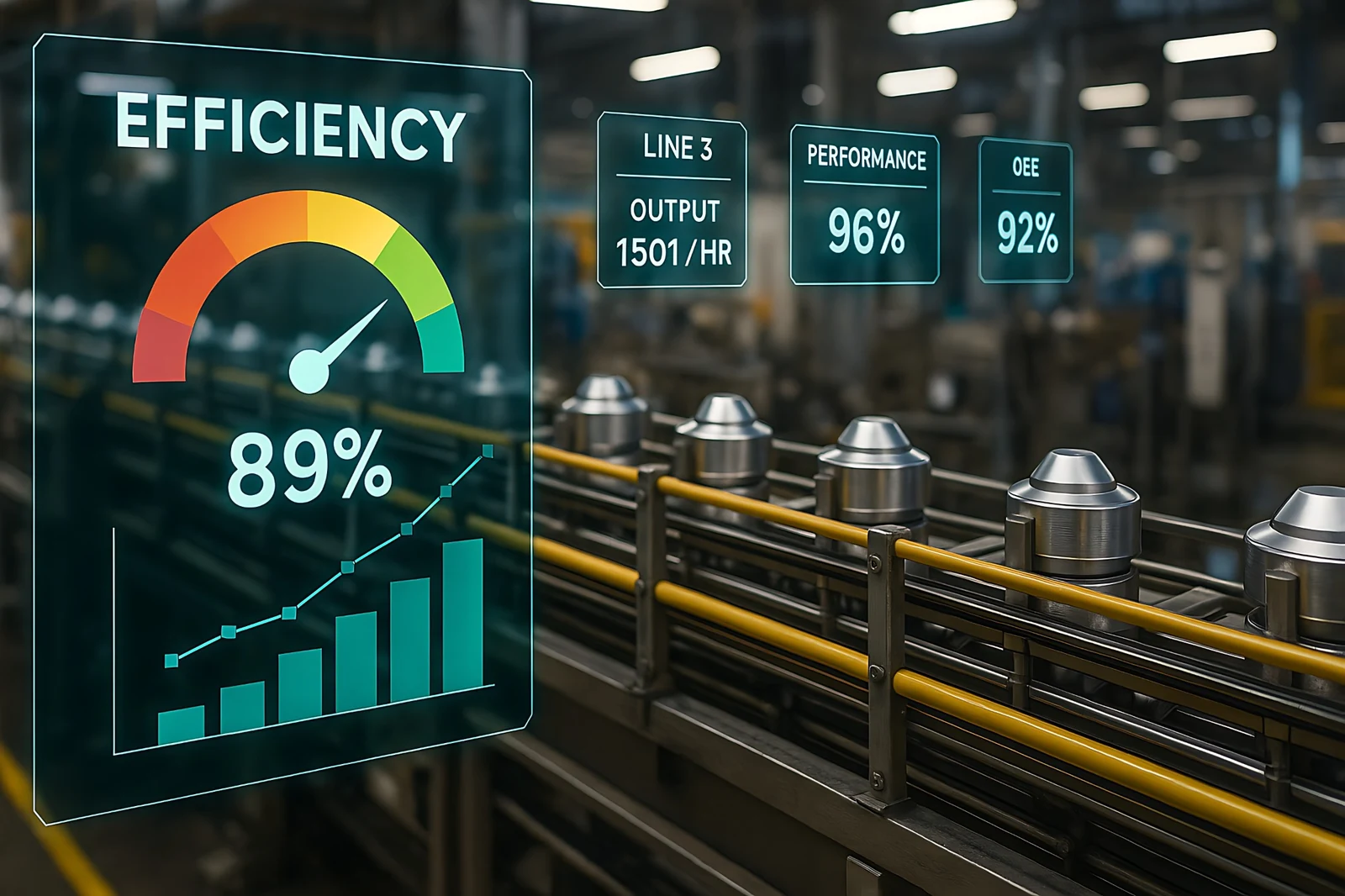 SHOPGRID manufacturing intelligence interface showing production information and operational performance.
